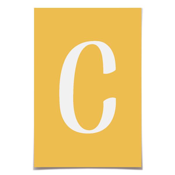 Letra para Faixa Decorativa C Liso Cores - 6 Un