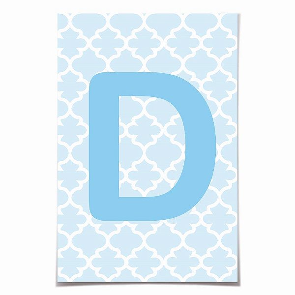 Letra para Faixa Decorativa D Azul - 6 Un