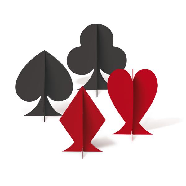 Silhueta Decorativa Naipes Cassino Sortido 18X15,8 - 4 Un