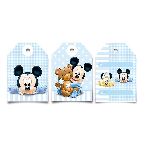 Tags de Para Mickey Baby 4,5X6,5 - 12 Un