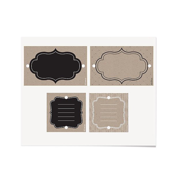 Cartela de Tags Destacaveis Bell 15,8X11,6 - 3 Un