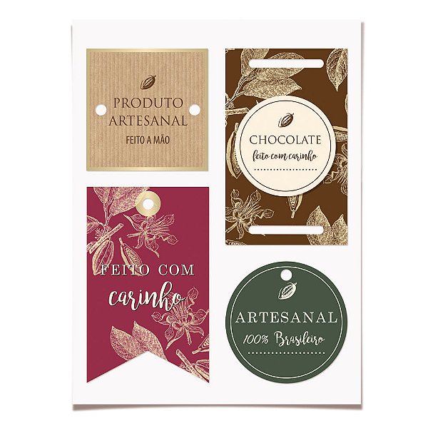Cartela de Tags Destacaveis Sabor - 3 Un