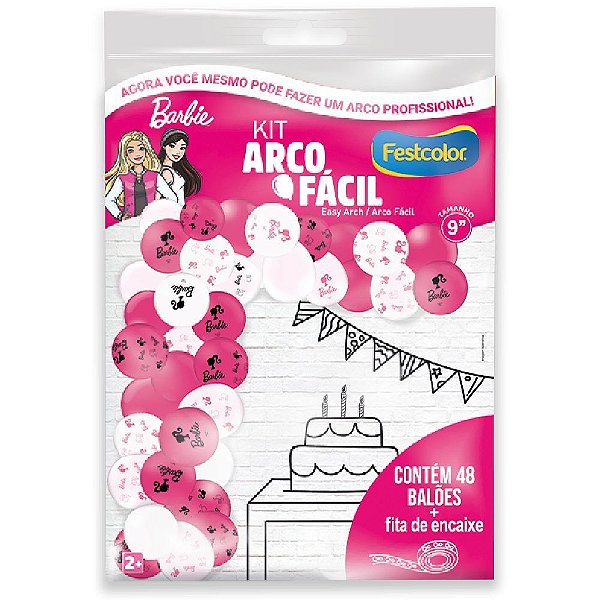 Kit Arco Fácil Festa Barbie - Festcolor - 1 Un