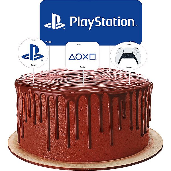Topper para Bolo PlayStation 5 - Festcolor - 04Un