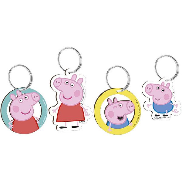 MDF Chaveiro Peppa Pig - Festcolor - 04Un