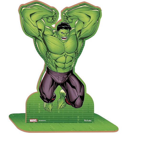 MDF Personagem P Hulk Avengers - Festcolor - 1Un