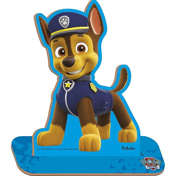 MDF Personagem P Chase Patrulha Canina - Festcolor - 1Un