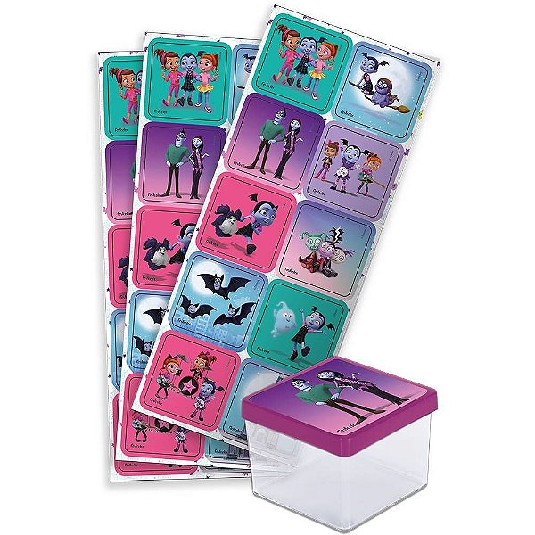 Adesivo Quadrado Vampirina - Festcolor - 30Un