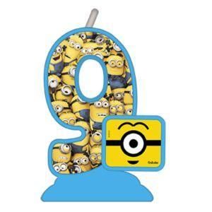 Vela Temática Minions Número 9 - Festcolor - 1Un