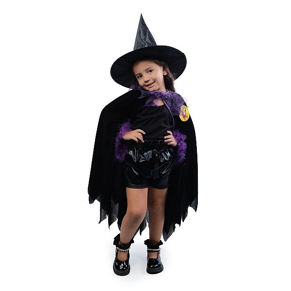 Capa Com Chapéu Bruxa Hermione Halloween - Cromus - 1Un