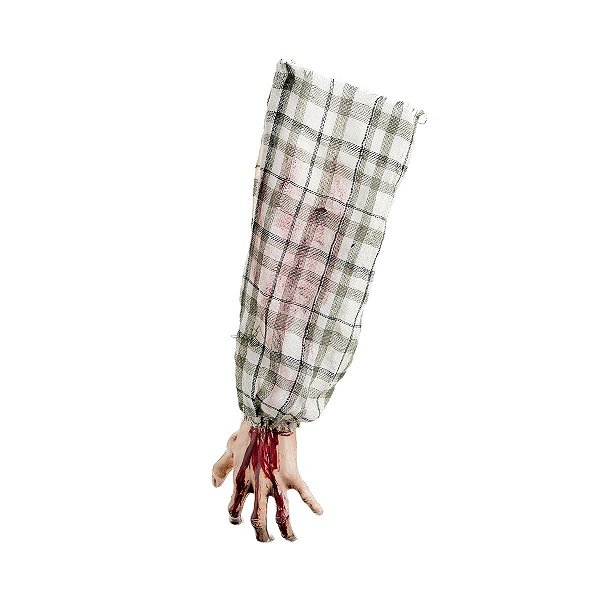 Mão Pendurada Com Sangue para Decoração de Halloween - Cromus - 1 Un