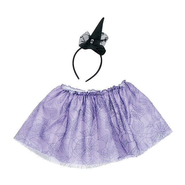Kit Saia Bruxinha Estrelinha Prata Halloween - Cromus - 1 Un