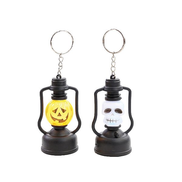 Mini Lamparina Abóbora e Caveira Sortido para Decoração de Halloween - Cromus - 1 Un
