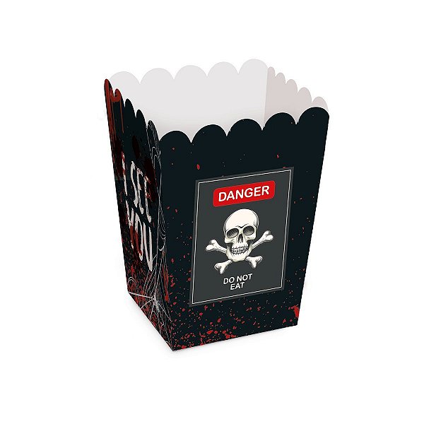 Caixa para Pipoca Danger Colorido - Cromus - 10 Un