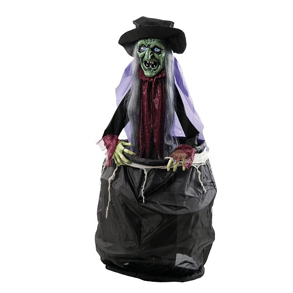 Bruxa Ravenna Halloween Com Som, Luz e Movimento 1,25 Metros - 1 Un