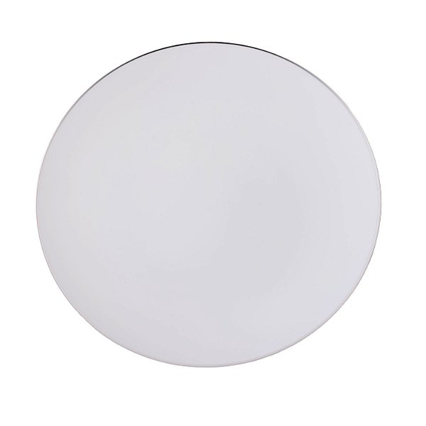 Prato Refeição Branco Prata - 6 Uni.