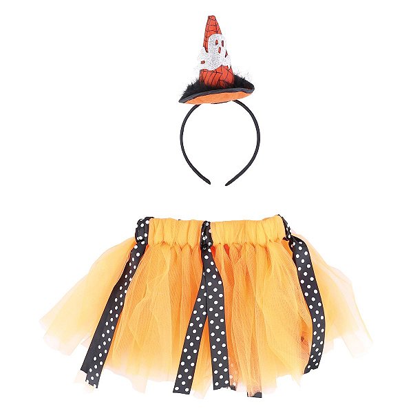 Kit Saia Tule/Tiara Laranja - Cromus - 1 Un