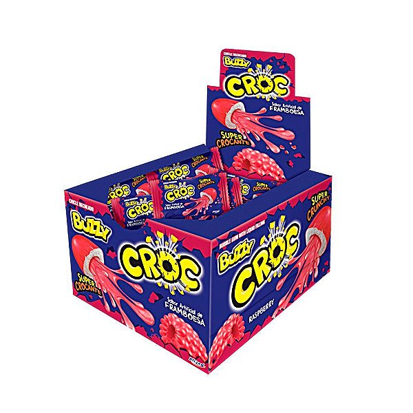 Chiclete Buzzy Croc Recheado Sabor Framboesa - 40 Un