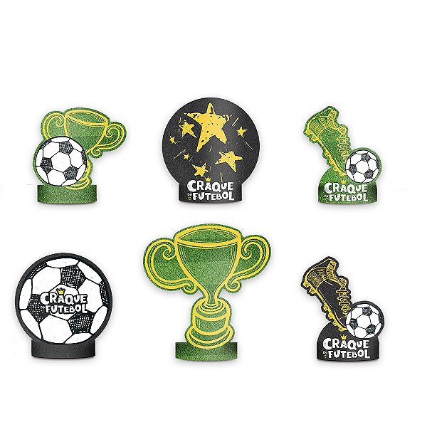 Decoracao De Mesa Festa Futebol 06 Unidades - Regina