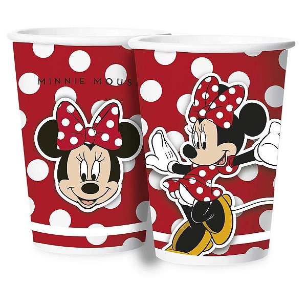 Copo Papel 180ml Festa Minnie Mouse 12 Unidades Regina
