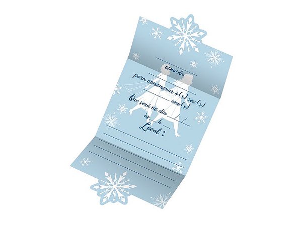 Convite Festa Frozen 2 - 8,5cm x 10cm - 08 unidades - Regina