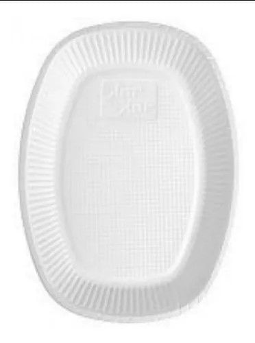 Bandeja Descartável Travessa - 18cm - Branca - com 10 unidades - Trik Trik