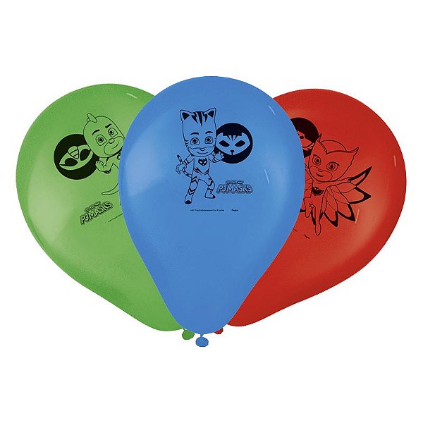Balão Festa PJ Masks 9" - 25 unidades - Regina