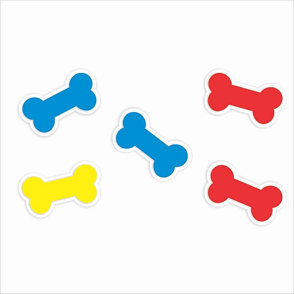 Aplique Imp em EVA - Patrulha Canina - Ossinhos - 05 unidade - Piffer