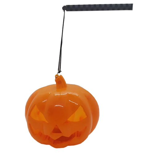 Abóbora Halloween com Haste e Luz - 11cm