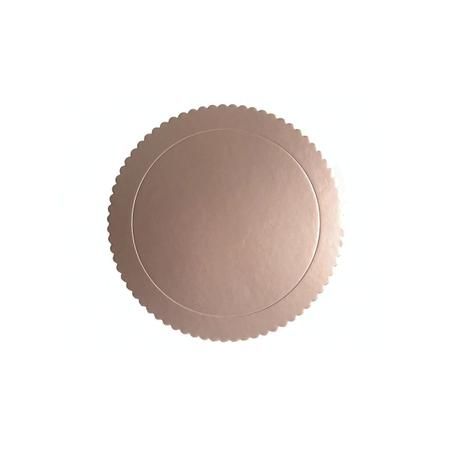 Cakeboard 26cm ROSE GOLD - Silver Plastic - 1 Um