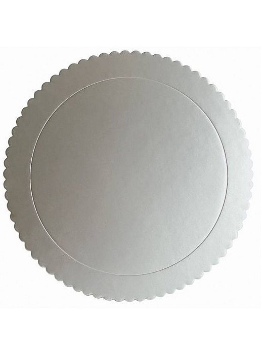 Cakeboard 24cm Prata - Silver Plastic - 1 Un