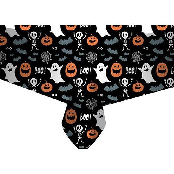 Toalha de Mesa Halloween Fantasmas Boo - 1,30 x 2,70 mt