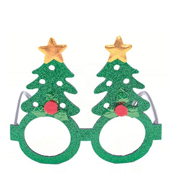 Óculos Pinheiro Verde Vermelho Prata 12X14cm   - 1 Un