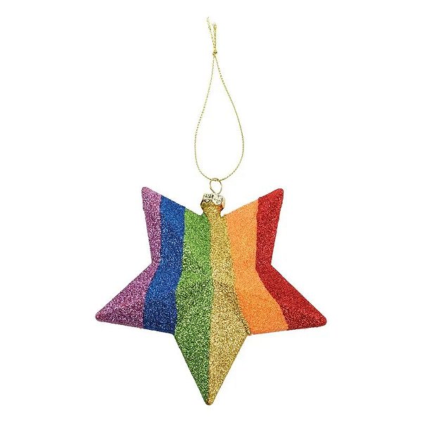 Enfeite Pendurar Estrela Pride 12cm - 1 Un