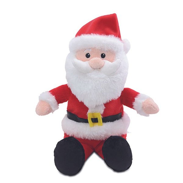 Noel Decorativo com Som Vermelho Branco 20cm - 1 Un