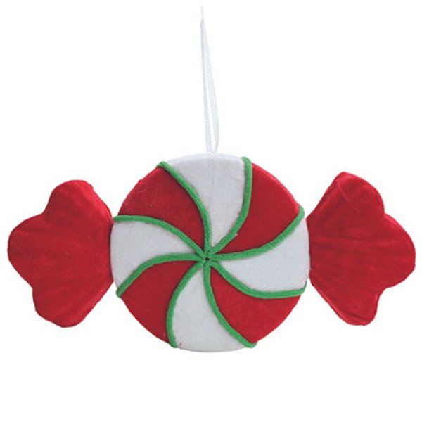 Enfeite Pendurar Candy Vermelho Branco Verde 18cm - 1 Un