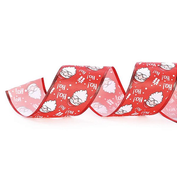 Fita Noel Vermelho Branco 6,3X914cm - 1 Un