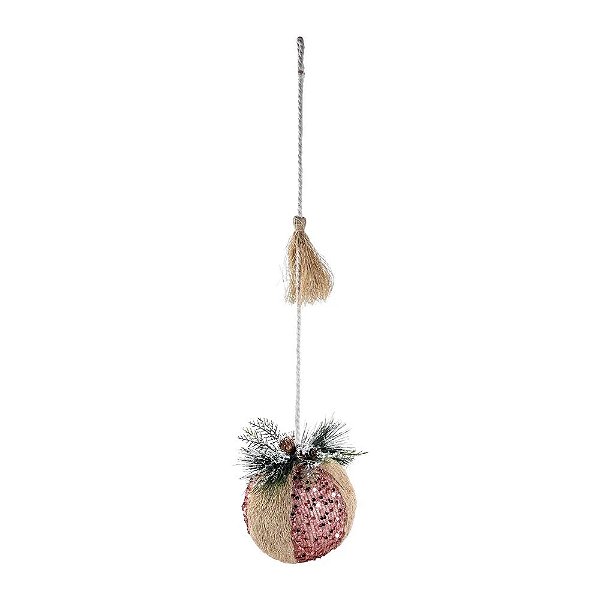Bola Arranjo de Folhas Bege Rosa - 1 Un