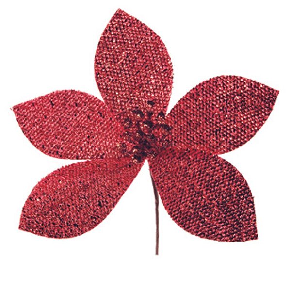 Magnólia com Glitter Vermelho 10X20cm - 1 Un