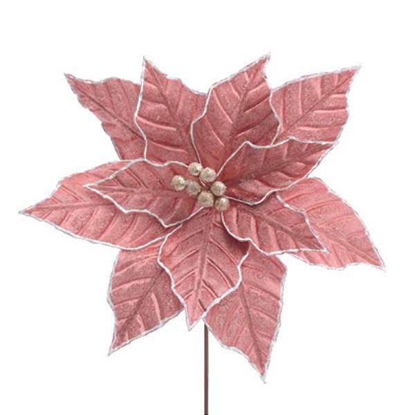 Poinsétia Ouro Marrom 20cm - 1 Un
