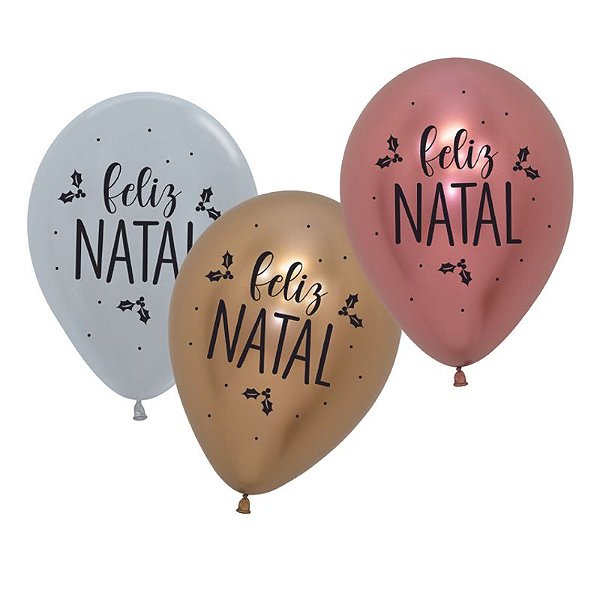 Balão Látex Natal Estrelas R12 - 50 Un
