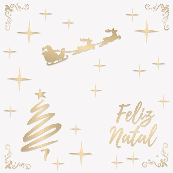 Kit Adesivo para Vitrine Feliz Natal