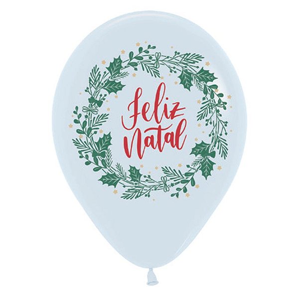 Balão Látex Fashion Feliz Natal R12 - 50 Un