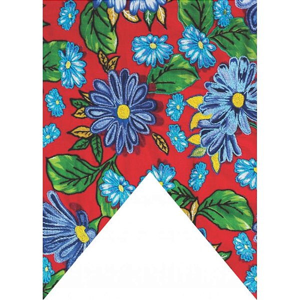 Bandeirinhas Junina Bandeira Chitão Vermelha 50Cm - 1 Un