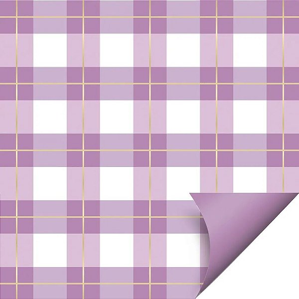 Folha Páscoa Double Face Quadri Lilás 69X89 - 25 Un
