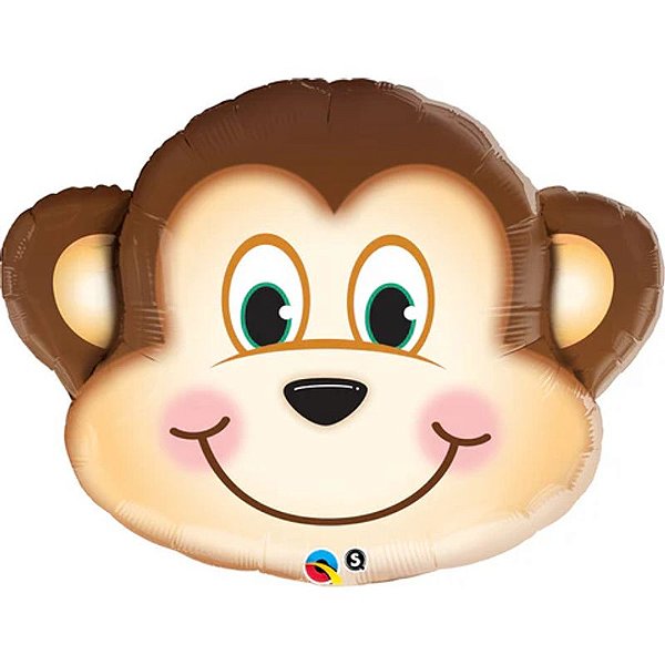 Balão Qualatex 14" - Shape Solto - Macaco Sapeca - 1 Un