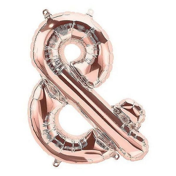 Balão Qualatex 16" - Símbolo - Ampersand Rosê - 1 Un
