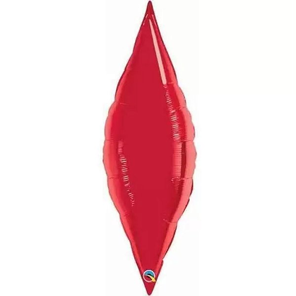Balão Qualatex 27" - Taper - Vermelho Rubi Metalizado Liso - 1 Un
