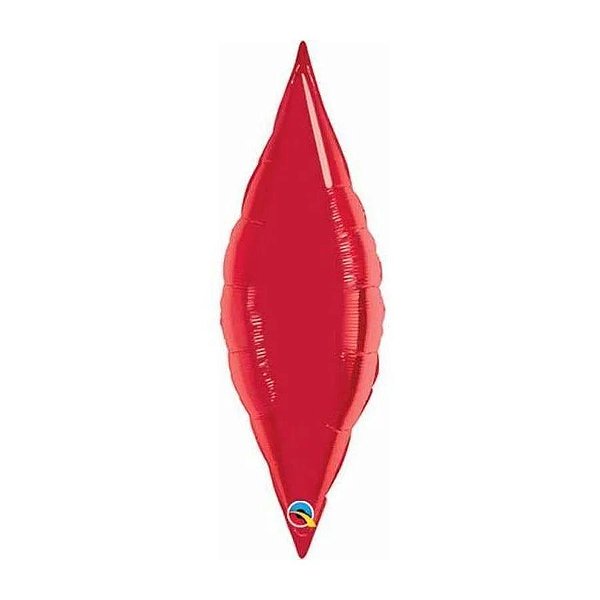 Balão Qualatex 13" - Taper - Vermelho Rubi Metalizado Liso - 1 Un