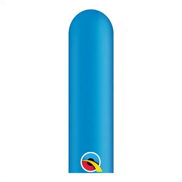 Balão Qualatex 260 Q - Pak Azul Safira - Liso Látex - 50 Un